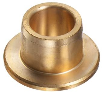 QUARKZMAN Flansch Gleitlager Hülse 10mm Bohrung 14mm AD 12mm Länge 2mm Flansch Dicke Bronze Buchse Selbstschmierende Gleitbuchsen Hülse für Industrielle Anlagen
