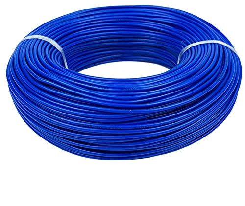 elektrisk kabel 50m Längd RV Multi-Cores Strand Cable Copper Fin Wire - 220V Elektriska Ledningar (Color : Blue, Size : 19 AWG - 0.75mm2)