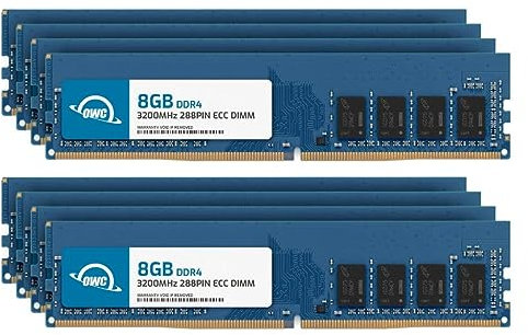 OWC Memoria RAM da 64 GB (8 x 8 GB) DDR4 3200 MHz ECC UDIMM 288 pin