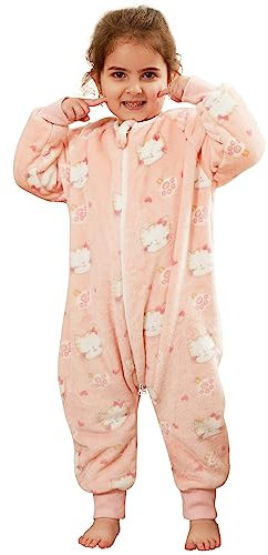 Tolaler Baby Schlafsack mit Füßen, Weiche und Bequeme Schlafsack mit Beinen Winter Niedlichen Tiermustern für Baby Schlafsack mit Füßen Winter (Unisex)
