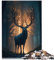 Mythisches Land Hirsch Puzzle Erwachsene, 1000 Teile, Puzzle, Geschenk, Papppuzzle Erwachsene, Kinder, ab 12 Jahren, Spiele, Spielzeug, Geschenk, 10,27 x 20,47 Zoll/26 x 38 cm.