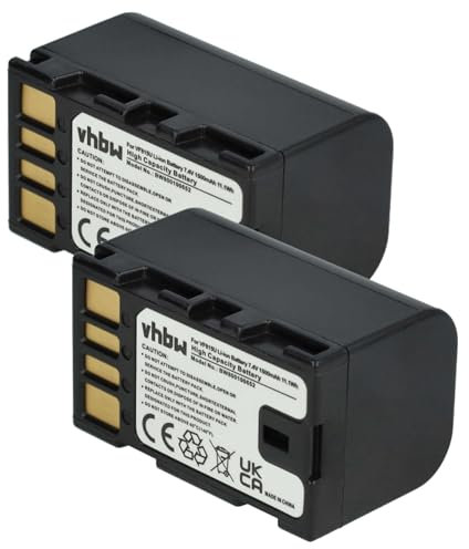 vhbw 2X Akku kompatibel mit JVC GZ-HD300BEU, GZ-HD300AEU, GZ-HD300REU Videokamera Camcorder (1400 mAh, 7,2 V, Li-Ion) + Infochip