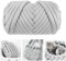 MeYuxg Chunky Yarn Hellgrau, 25M Chunky Wolle Superweicher Waschbarer, Stricken & Selbermachen Armstricken Wolle für Dicke Wolle zum Stricken, Handstrickgarn, Grobstrick (500g)