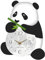 perfk Panda-Wanduhr, groß, kreativ, leise, schön, geräuschlos, dekorative Uhr, Wanddekoration für Wohnzimmer, Küche, Heimdekoration