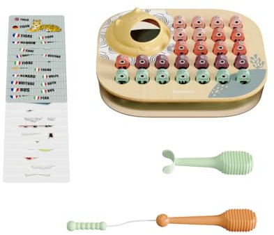 TOP BRIGHT Angelspiel ABC - spannendes Buchstaben Lernen Spiel - Montessori Spielzeug ab 2 Jahre - Lernspiel Geschenk für 2 3 4 5 jährige Mädchen & Junge - Alphabet Kinder Magnetspiel Lernspielzeug