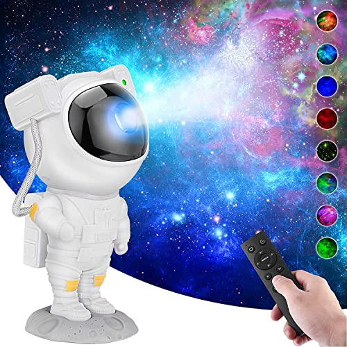 Desidiya Plastic Astronaut Galaxy Projector with Remote Control - 360° Adjustable Timer Kids Astronaut Nebula Night Light (Corded Electric) LED, Multicolor