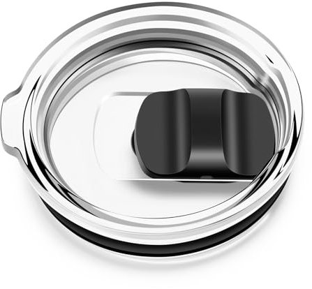20 oz Tumbler Lid, Replacement Lids Compatible for YETI 20 oz Tumbler, 10/24 oz Mug and 10 oz Lowball, 1 Pack Travel Spill Proof Cup Lids Covers with Magnetic Slider Switch, BPA Free