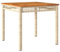 vidaXL Gartentisch, Esstisch für Garten Terrasse, Terrassentisch mit Holzplatte Stahlrahmen, Gartenmöbel Tisch, Beige Poly Rattan Akazienholz