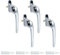 Bwintech 4 Pcs Offset Satin Chrome UPVC Zinc Alloy Window Handle,Right Hand, 43mm Spindle for Indoor and Outdoor UPVC Window