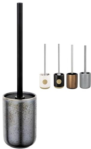 KW Luxury Ceramic/Porcelain/Stoneware Toilet Brush and Holder (Rufina Gun Metal)