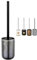 KW Luxury Ceramic/Porcelain/Stoneware Toilet Brush and Holder (Rufina Gun Metal)