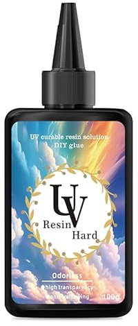 100g Activated Glue Hard UV Resin Glue Harmless Solar Curing Resin High Gloss UV Resin for DIY Crafts, Jewelry Making and Resin Art Supplies