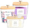 PLOUTA HOME 3 Pack Laundry Room Organization Storage Containers, Plastic Clear Laundry Pods Container & Dryer Sheet Holder Jars with Lids, Scoops & Labels for Detergent, Powder, Dryer Balls, Beads