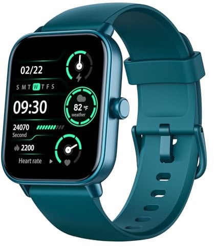 Smart Watch for Men Women - Fitness Tracker [Bluetooth Call&Alexa Built-in] with Heart Rate Monitor, Activity Tracker, Step Counter, Sleep Monitor, Smartwatch for Andriod iOS (Dark Green)