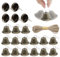 20 Stück Vintage Bronze Glöckchen zum Basteln, Mini Hängende Handwerksglocke Glocken mit 5m Juteschnur für DIY-Dekorationen, Christbaumschmuck, Haustierglocken, Windspiele