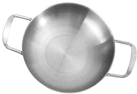 GREENADSCAPE kleiner Kochtopf Bratpfannen Antihaft mit Deckel Ofen Suppentopf Pfannen mit Deckel edelstahltopf edelstahlpfanne wok pfannenwender Bratpfanne aus Edelstahl Minipfanne Silver