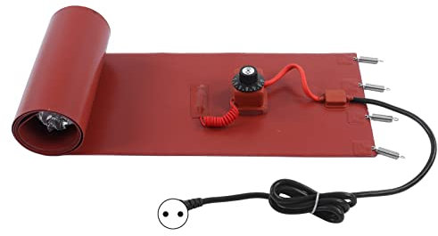 Fass-Eimer-Heizung, 200 L, Fass-Heizkissen, Silikon-Heizkissen, Ölfass-Heizgürtel mit Elastischer Feder und Thermostat (EU-Stecker 220 V)