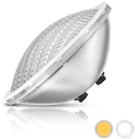OSREE Iluminación LED para piscina PAR56, 30 W, acero inoxidable 316, sustituye a una bombilla halógena de 500 W, 6000 K, luz blanca fría, 3000 lúmenes, 12 V CA, lámpara de piscina PAR56 IP68