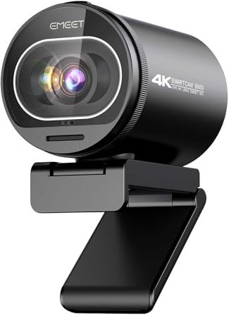 EMEET Webcam 4K S600, 1080P Webcam für PC mit Mikrofon, PDAF Autofokus, Lichtkorrektur, 73° Sichtfeld, Datenschutzabdeckung, Plug&Play, Web cam mit mikrofon für Zoom, Mac, Laptop, Teams, Konferenz