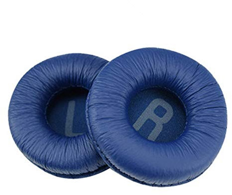 Ersatz Ohrpolster Kompatibel mit JBL Tune 510 BT – Bluetooth On-Ear Kopfhörer Ohrenschützer Atmungsaktives Mesh+Memory Schwamm Kopfhörer Proteinhaut Abdeckung (1:1,LR Blau)
