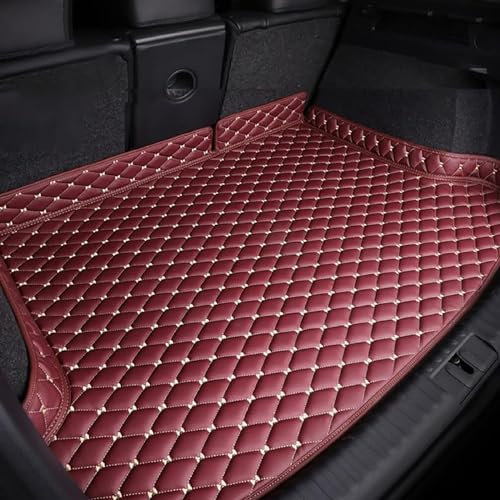 OINTJWWO Coche Alfombrillas Maletero para BMW 1 Series E81 2 Door 2007-2011, Cuero Trasero Carga Bandeja Esteras Alfombra Moquetas Impermeable Antideslizante Protectora Interior Accesorios,F/Red