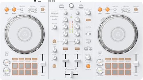 Pioneer DJ DDJ-FLX4 Controlador DJ de 2 decks rekordbox y Serato DJ - Blanco, Edición Limitada