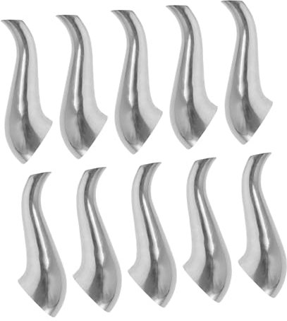 Warmhm Teekannen Ausgießer 10 Stück Langer Gebogener Ausguss Ersatz für Wasserkocher Robust Langlebig Metall Wasserkannen Zubehör