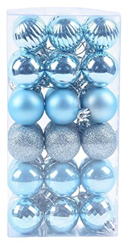 Jrudjsnhhty Christmas Ornaments Shatterproof Christmas Tree Ornament Set Christmas Balls Decoration New Ice Blue