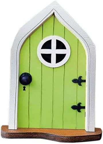 Miniatur Grün Fee Tür Fenster Set Gartenzwerg Deko Mode Garten Baum Ornament