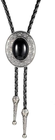 dinghaole Bolo Tie Krawatte Set Für Herren Jungen, Bolo Leder Krawatte Vintage Western Cowboy Leder Seil, bolo Krawatten Set Halloween Kostümzubehör