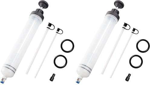 LEMOTO Ölabsaugspritze 500mL Ölspritze |Ölabsaugpistole,Handpumpe,Flüssigkeitsabsauger und Füllpumpe,Geeignet für Bremsflüssigkeit,Getriebeöle,Kühlmittel,Motor,Ölabsauger Umfüllpumpe (Packung mit 2)
