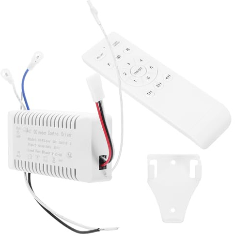 CHILDWEET Controlador remoto inalámbrico para ventilador de techo con 6 velocidades y temporizador 1/2/4 receptor plástico fácil de instalar para ambientes domésticos y comerciales