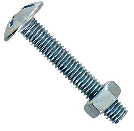 Boulon poelier - acier zingué - 5 x 50 mm - lot de 12