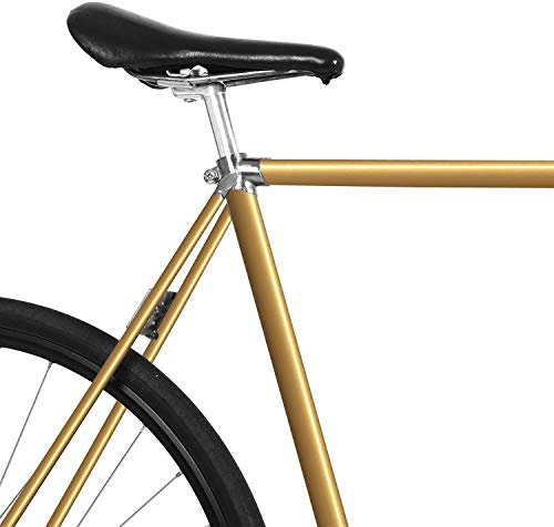 MOOXIBIKE Gold metallic Fahrradfolie glänzend für Rennrad, MTB, Trekkingrad, Fixie, Hollandrad, Citybike, Scooter, Rollator für circa 13 cm Rahmenumfang