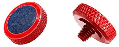 Ares Foto® Ergonomischer Auslöser *Kupfer & Kunstleder* Auslöseknopf Soft Release Button für Fujifilm Leica Canon Nikon Sony Olympus *ROT & BLAU*