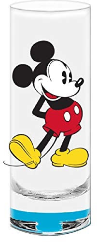 Verre à shot Mickey Mouse à fond bleu