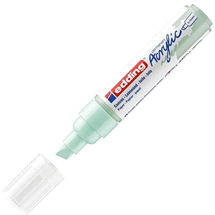 edding 5000 Acrylmarker breit - mint - 1 Acrylstift wasserfest - breite Keilspitze 5-10 mm - Acryl Farben zum Malen auf Leinwand, Malpapier und Holz - Acrylstifte für Steine