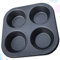 YARNOW 4griglie Teglia Muffin Antiaderente per Cupcake Carbonio per Resistente Temperature e Facile per