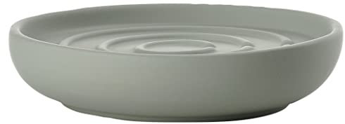 Zone Denmark Nova One Seifenschale, Seifenablage, Seifenhalter aus Porzellan mit Soft Touch-Beschichtung, Durchm. 11 cm, Höhe 2,5 cm, Matcha Green