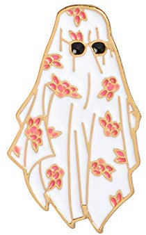 Cartoon-Halloween-Emaille-Anstecknadel, Geisterblume, Robe, Brosche, Denim, Mantel, Schnalle, Hemd, Abzeichen, niedliches Halloween-Party-Schmuck, Geschenk für Männer und Frauen, Legierter Stahl
