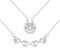 VU100 2 in 1 Klee Glücksbringer Magnetisches Herz Halskette Glänzendes Herz Anhänger Schmuck Geschenk für Freundin Mädchen Frau (Silber)