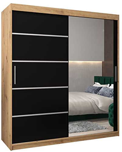 ABIKSMEBLE Armoire Porte coulissante Miroir Verona 2 - Dressing Chambre Adulte - Penderie Vetement Dressing - Garde Robe - Placard Chambre - Armoire 2 Portes - Closet