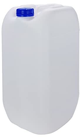 Bidón Garrafa Plástico 30 litros apilable. Apta para uso alimentario como depósito contenedor de agua potable. Homologación para transporte ADR.