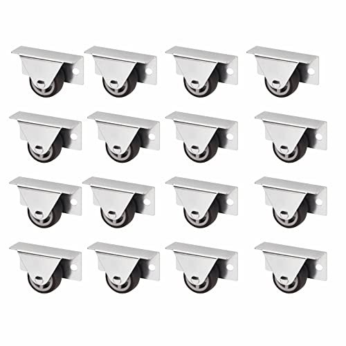 Sotech 16er Set Kastenrolle TRIER (Ø 30 mm, für Seitenmontage, dunkelgrau) Möbelrolle, leise und bodenschonend, Ideal für Bettkästen und Bodenschubladen