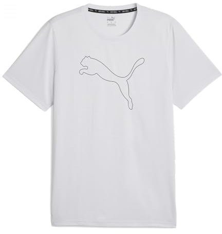 PUMA Herren Performance Cat Tee M T-Shirt, Silver Mist, M EU
