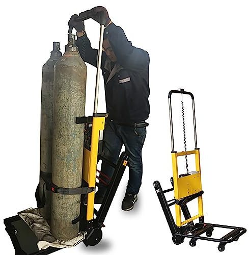 BrightFootBook Sackkarre Treppensteiger Elektrisch 200kg Traglast, Faltbarer Schwerlast-Treppensteiger mit Motorbatterie & 6 Rädern für Umzüge und Logistiklager