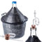 KADAX Lot de ballons en verre de 15 l, avec panier en plastique et accessoires de fermentation, bouchons en caoutchouc, tubes de fermentation, ouverture étroite, ballon à vin, bouteille, bouteille en