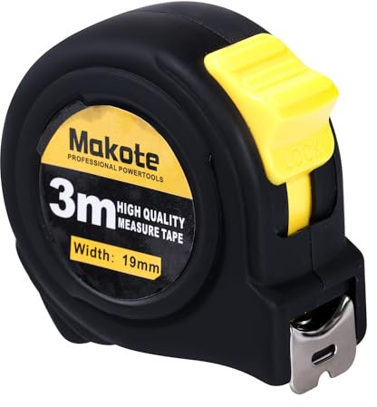 Maßband 3m Bandmaß Profi Massband Imperiale und Metrische Maßband mit mm Skala Nylon-Stahlband Bruchsicheres ABS-Gehäuse Measuring Tape
