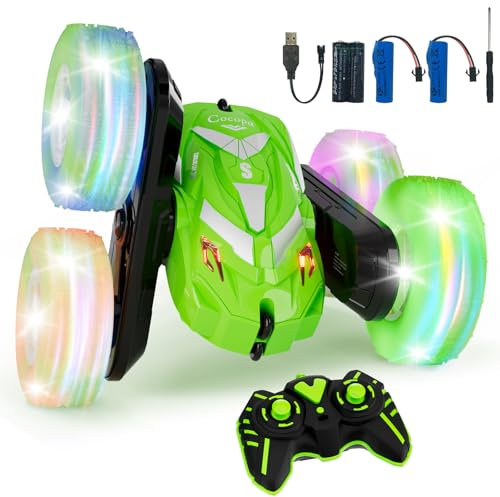 Cocopa Macchina Telecomandata per Bambini con Luce, Giochi Bambini 3 4 5 6 7 Anni, Regalo Bambino 4 5 6 7 8 9 Anni Maschio Giocattoli Natale Compleanno, 4WD RC Auto Radiocomandata 4x4 (Verde)