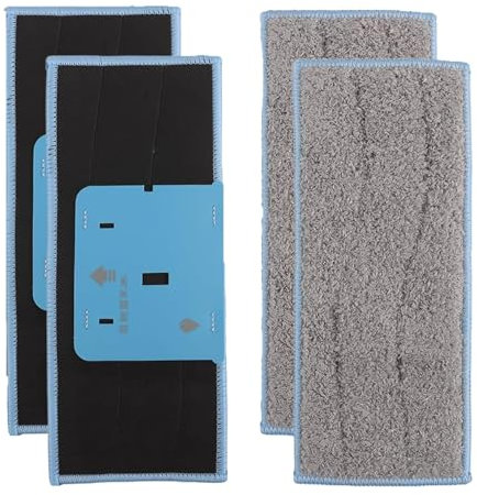 4 Piezas Almohadillas para Mopa Jet M6, Paños Lavables Limpieza Paño Húmedos de Microfibra Reutilizables Fregonas Trapeadores Húmedas Toallitas Limpiadoras Robot Mop Recambio Accesorios de Repuesto